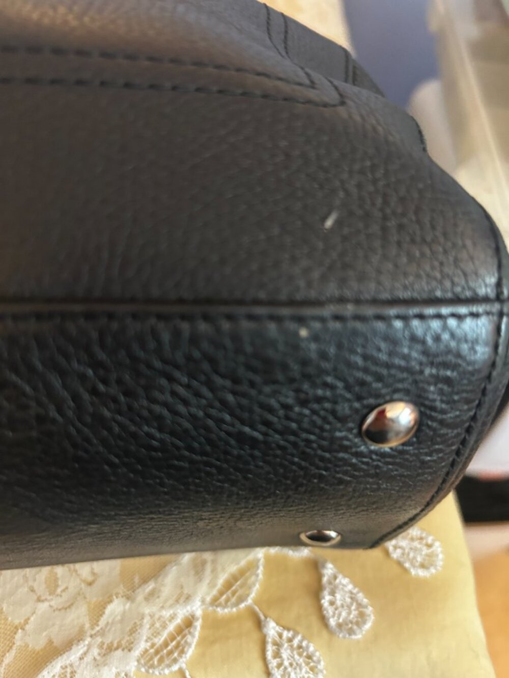 Vintage Coach Penelope Black Pebbled Leather Shoulder Bag - Picture 8 of 14